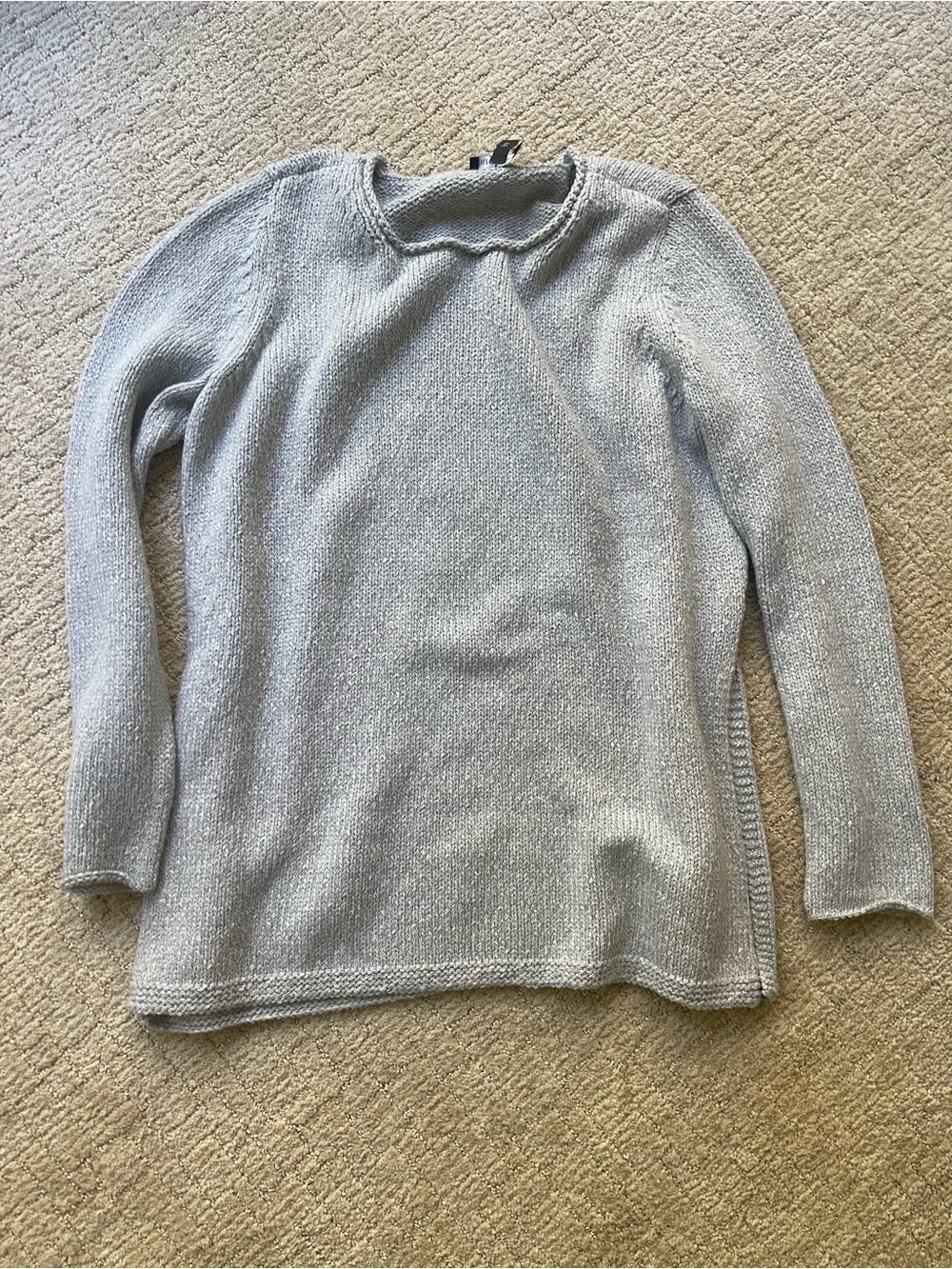 Eileen Fisher Light Gray Knit Sweater -  Crewneck size Small